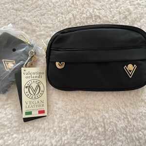 Valentino Orlandi Black Vegan Leather Bag